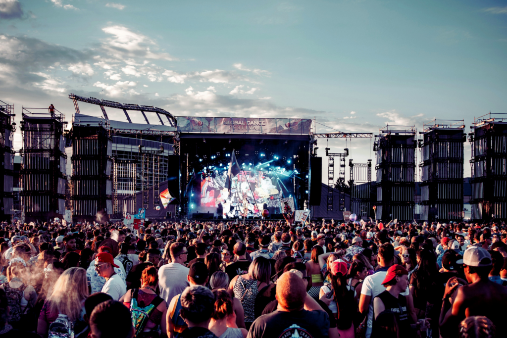 festival in Denver, concert, fun, music, people, colors