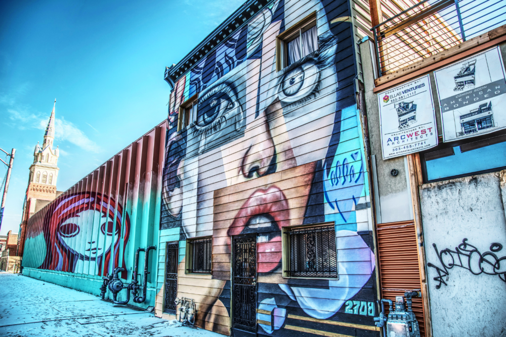 art on the wall, Denver, attraction, colorful