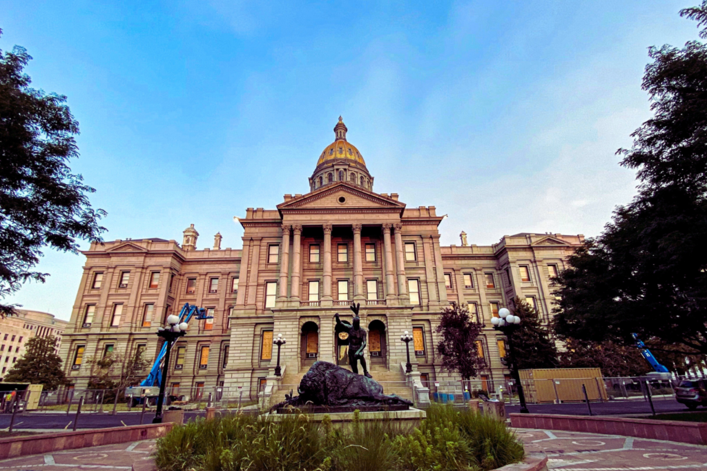 the State Capitol Building, Denver, sunrise, attraction, colors